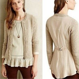 Angel of the North Sweater Jacket in Creamy Tan size S‎